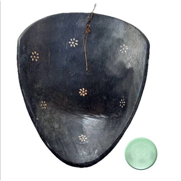 Authentic Handmade Indonesian Wooden Wall Mask – Kenya Wood Carving – Excellent - Picture 5 of 5